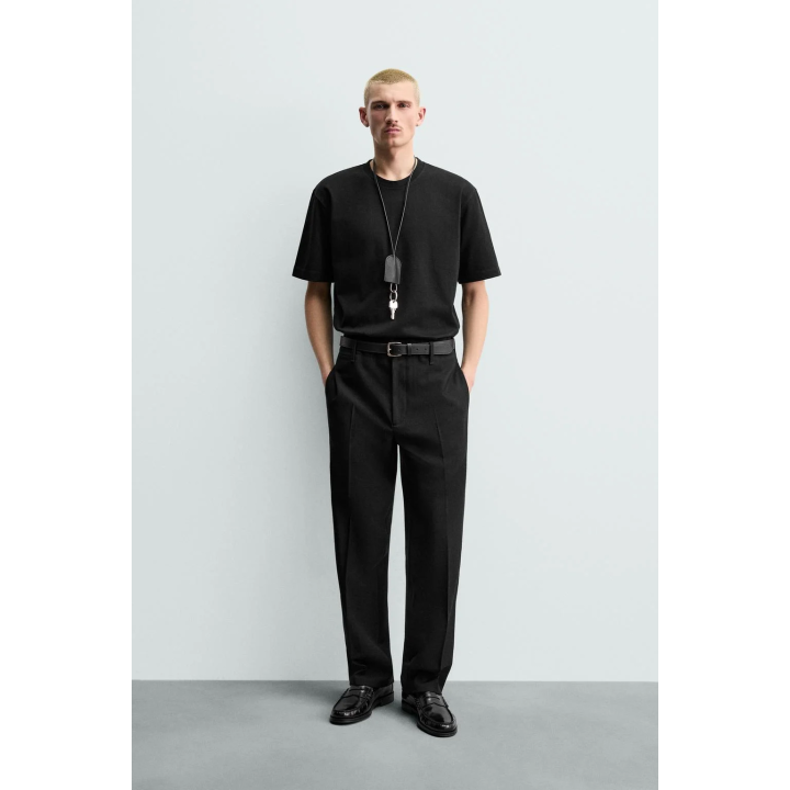 Футболка с коротким рукавом из плотного хлопка