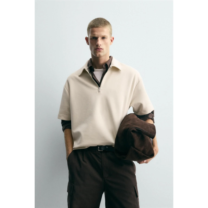 ПОЛО INTERLOCK С МОЛНИЕЙ