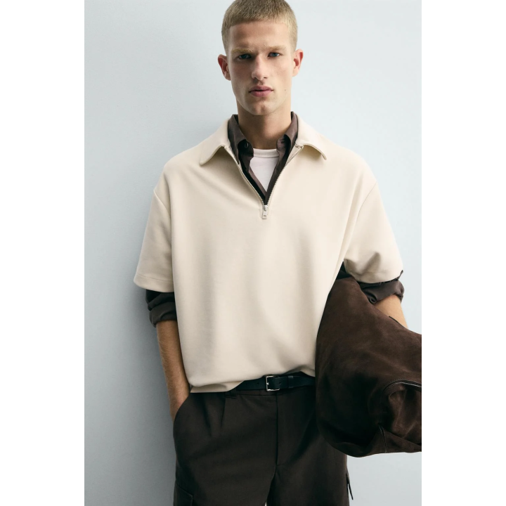 ПОЛО INTERLOCK С МОЛНИЕЙ