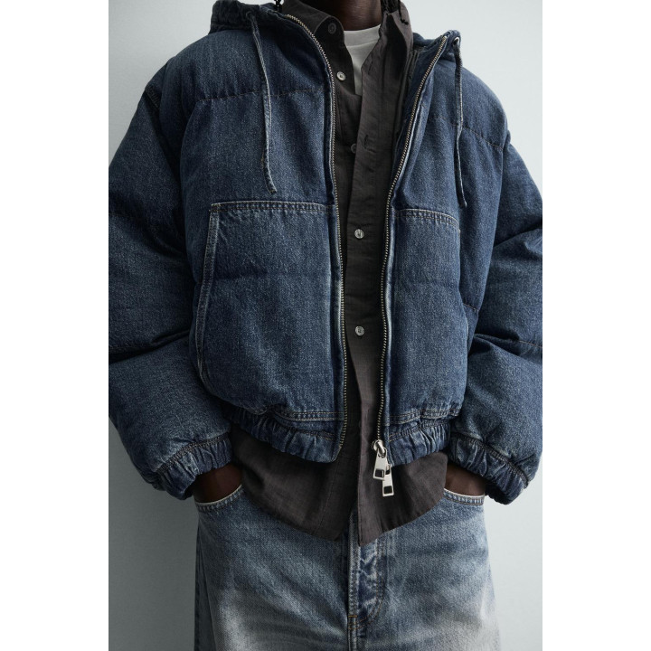 Джинсовая куртка с простежкой