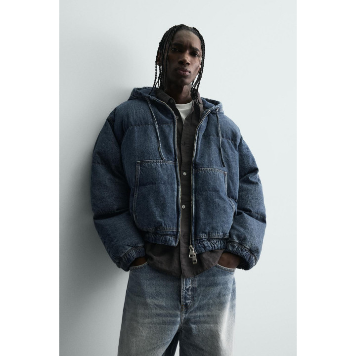 Джинсовая куртка с простежкой