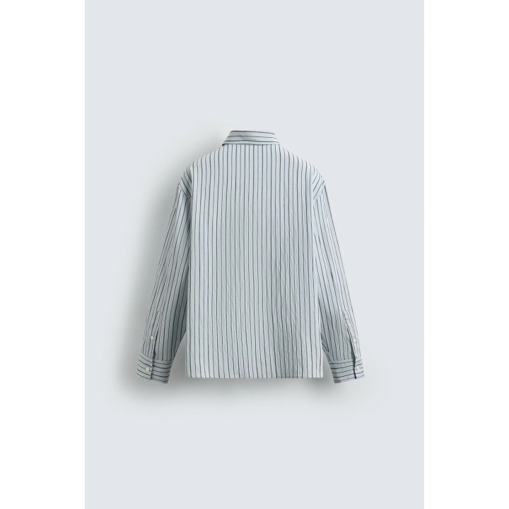 РУБАШКА ИЗ РЕЛЬЕФНОЙ ТКАНИ В ПОЛОСКУ