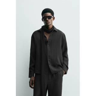 Рубашка в полоску из жаккарда