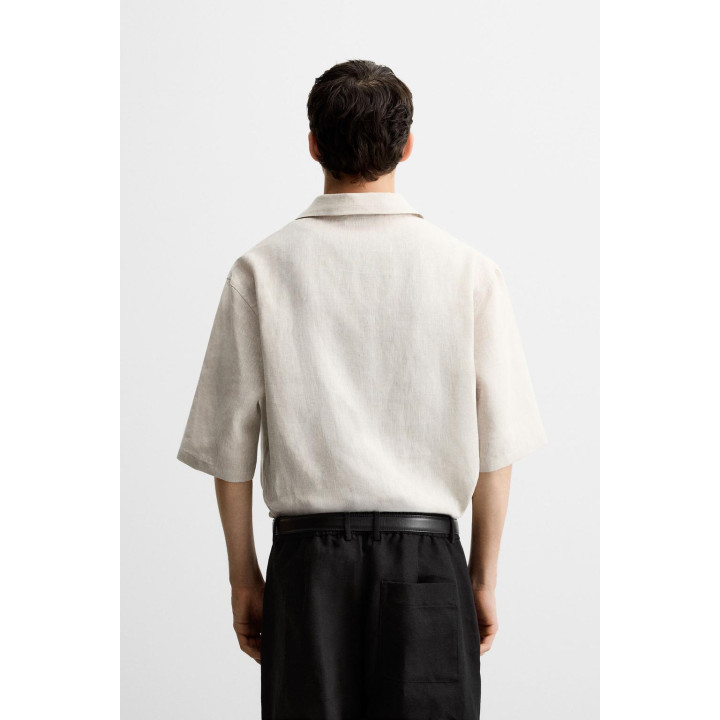 РУБАШКА-ПОЛО ИЗ 100% ЛЬНА