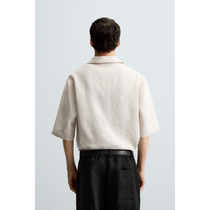 РУБАШКА-ПОЛО ИЗ 100% ЛЬНА