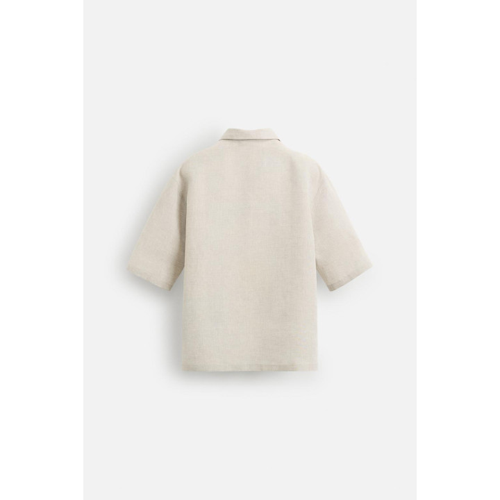 РУБАШКА-ПОЛО ИЗ 100% ЛЬНА