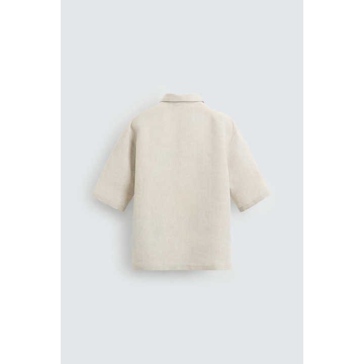 РУБАШКА-ПОЛО ИЗ 100% ЛЬНА