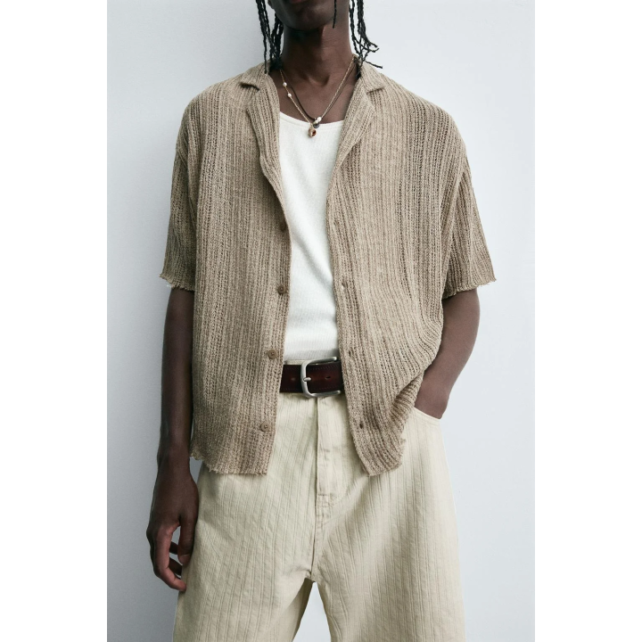 РУБАШКА ИЗ ТКАНИ С УЗОРОМ