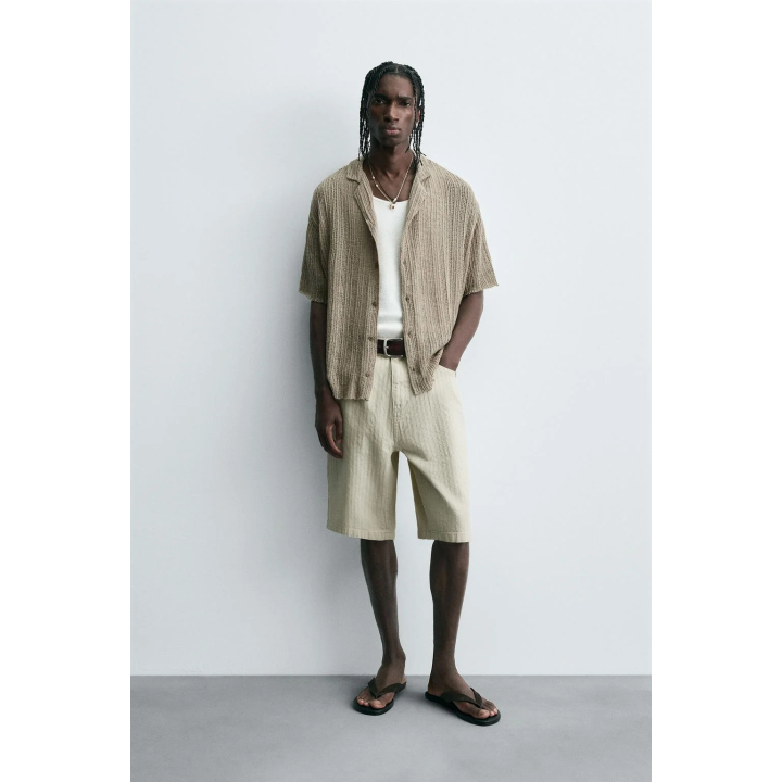 РУБАШКА ИЗ ТКАНИ С УЗОРОМ