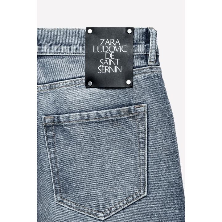 Джинсы ludovic de saint sernin x zara waxed flare fit