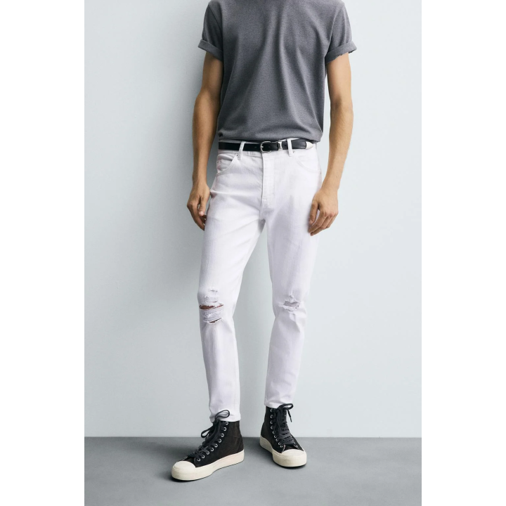 ДЖИНСЫ SKINNY FIT С РАЗРЕЗАМИ