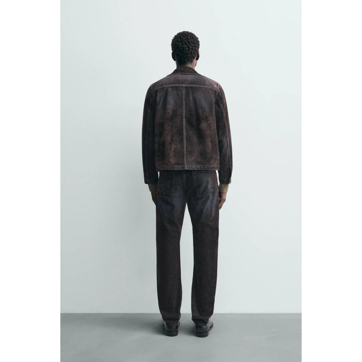 Джинсы со взлетно-посадочным покроем из флокированного бархата