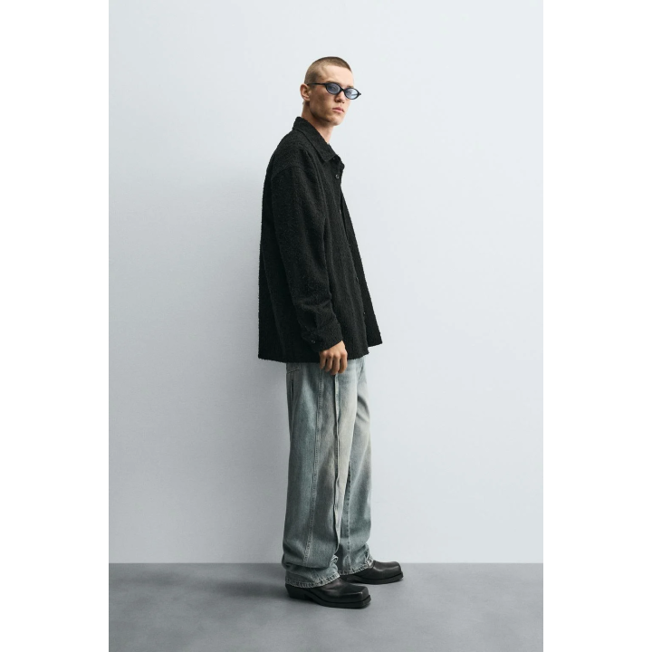 ДЖИНСЫ BAGGY FIT С ДЕКОРАТИВНОЙ СТРОЧКОЙ