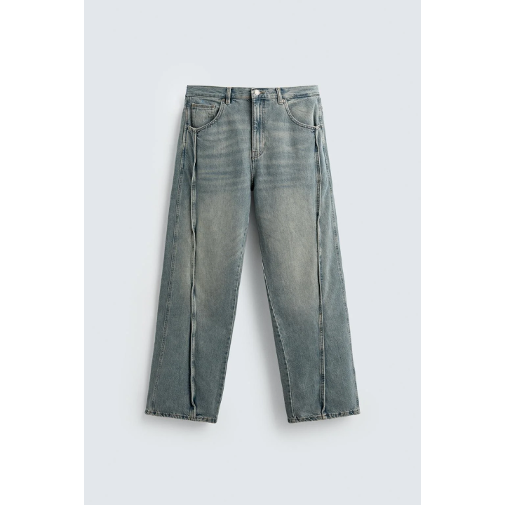 ДЖИНСЫ BAGGY FIT С ДЕКОРАТИВНОЙ СТРОЧКОЙ