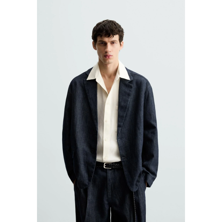 ДЖИНСОВЫЙ БЛЕЙЗЕР СВОБОДНОГО КРОЯ