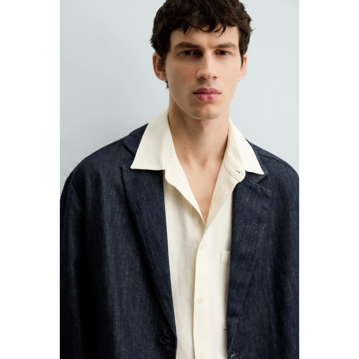 ДЖИНСОВЫЙ БЛЕЙЗЕР СВОБОДНОГО КРОЯ