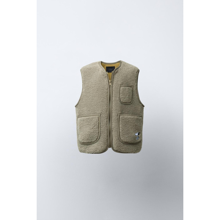 ЖИЛЕТ ИЗ ИСКУССТВЕННОЙ ОВЧИНЫ SNOOPY PEANUTS™