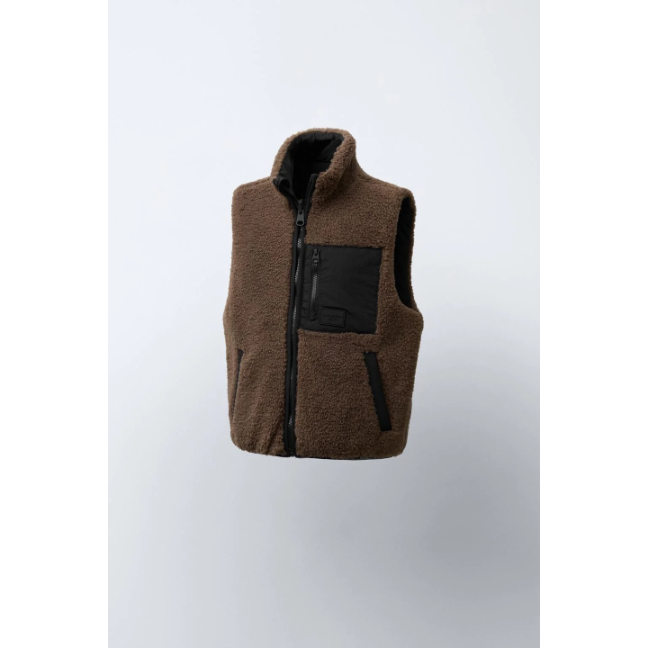 ДВУСТОРОННИЙ ЖИЛЕТ ИЗ ИСКУССТВЕННОЙ ОВЧИНЫ