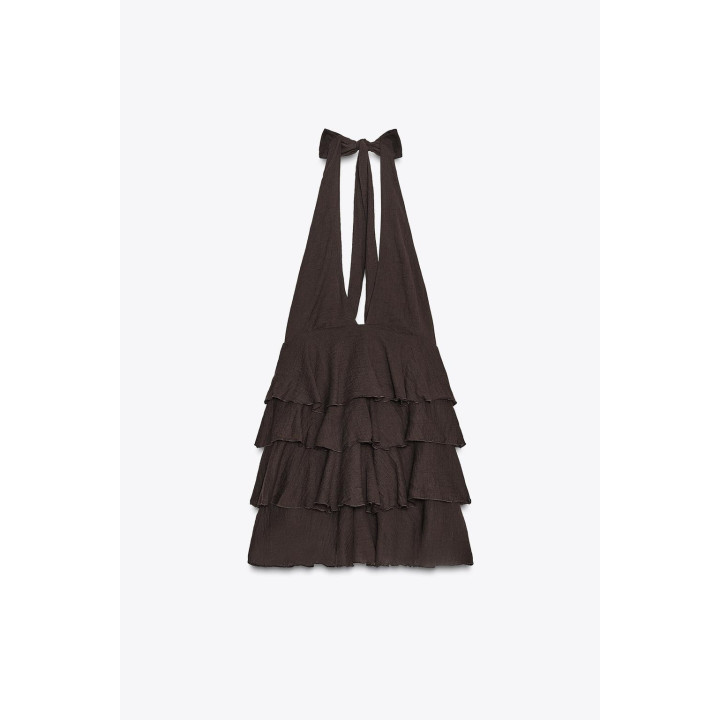 КОРОТКОЕ ПЛАТЬЕ С ОБОРАМИ ИЗ МАРЛИ