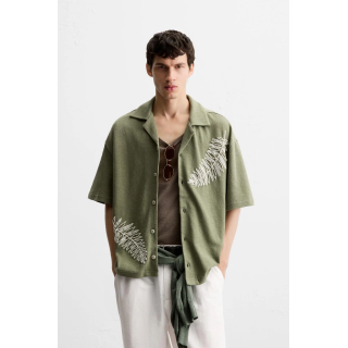 РУБАШКА С ВЫШИВКОЙ И БУСИНАМИ