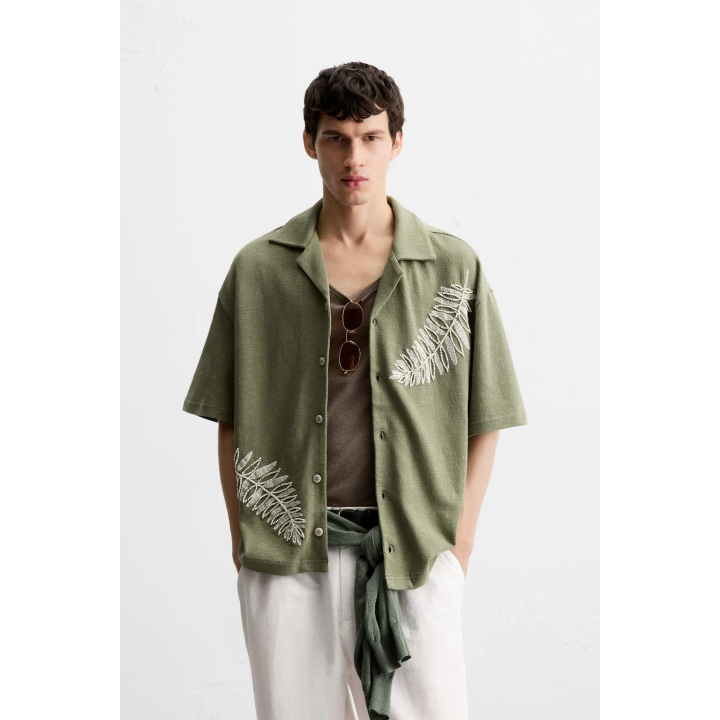 РУБАШКА С ВЫШИВКОЙ И БУСИНАМИ