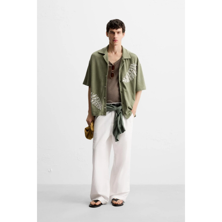 РУБАШКА С ВЫШИВКОЙ И БУСИНАМИ