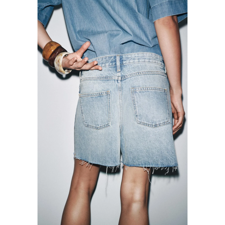 ДЖИНСОВЫЕ ШОРТЫ СО СРЕДНЕЙ ПОСАДКОЙ — ZW COLLECTION