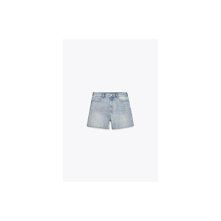 ДЖИНСОВЫЕ ШОРТЫ СО СРЕДНЕЙ ПОСАДКОЙ — ZW COLLECTION