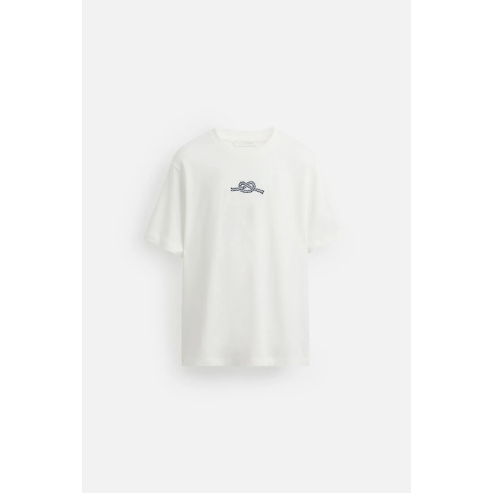 ФУТБОЛКА С КОМБИНИРОВАННОЙ ВЫШИВКОЙ