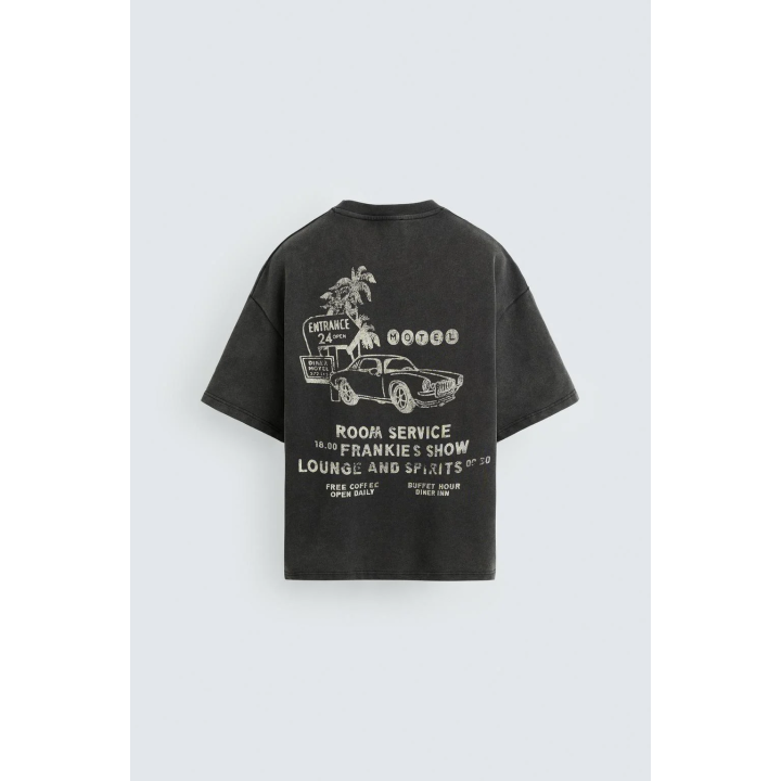 ТОЛСТОВКА С ЭФФЕКТОМ ПОТЕРТОСТИ С ГРАФИЧЕСКИМ ПРИНТОМ