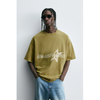 ТОЛСТОВКА С ЭФФЕКТОМ ПОТЕРТОСТИ И ПРИНТОМ