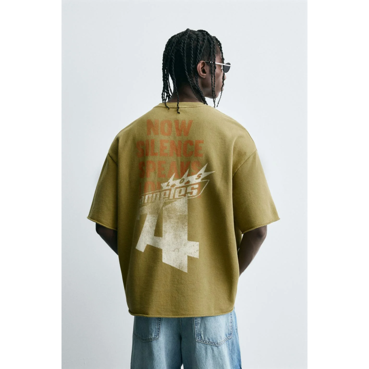 ТОЛСТОВКА С ЭФФЕКТОМ ПОТЕРТОСТИ И ПРИНТОМ