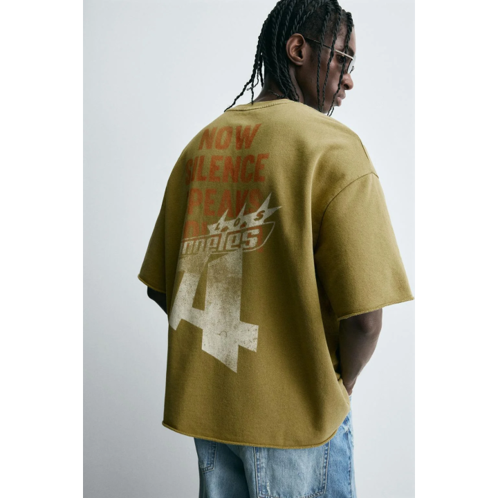 ТОЛСТОВКА С ЭФФЕКТОМ ПОТЕРТОСТИ И ПРИНТОМ