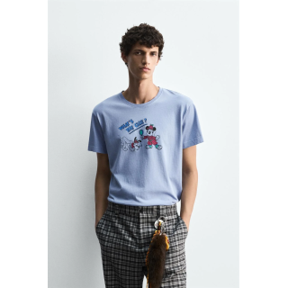 Футболка mickey + pluto harry lambert для zara x disney