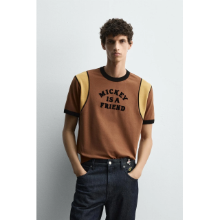 Футболка harry lambert для zara x disney с контрастным текстом