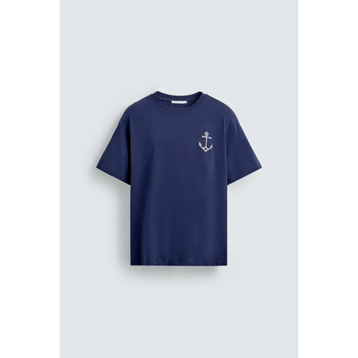 ФУТБОЛКА С ВЫШИВКОЙ «ЯКОРЬ»