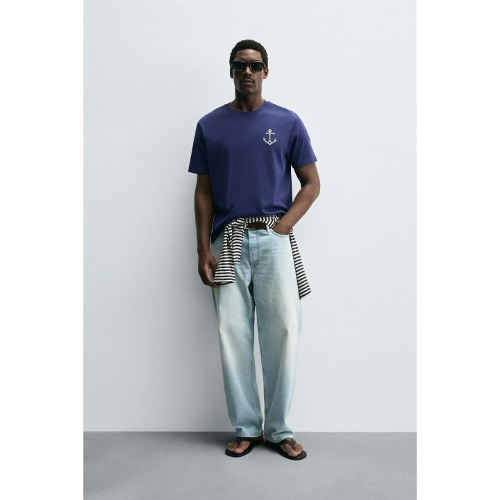 ФУТБОЛКА С ВЫШИВКОЙ «ЯКОРЬ»