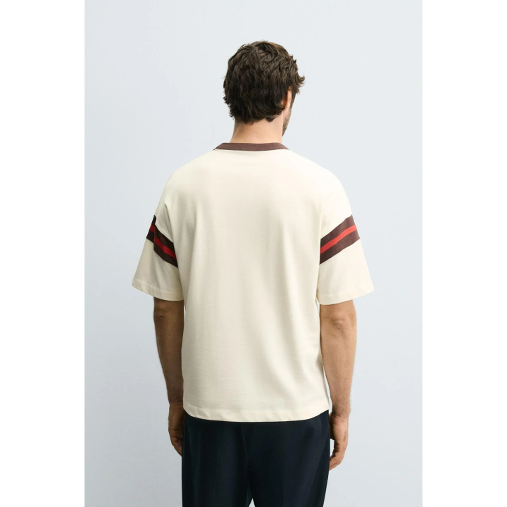 Майка в полоску с рельефным узором