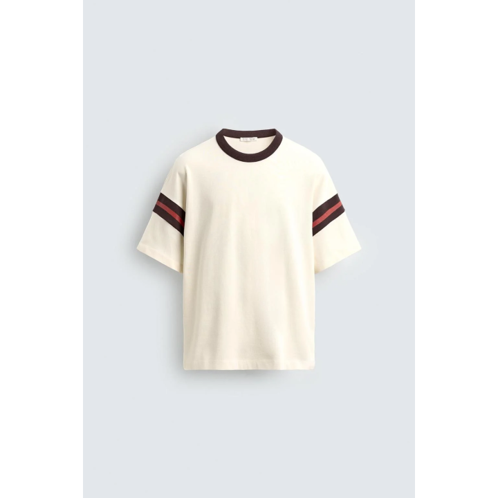 Майка в полоску с рельефным узором