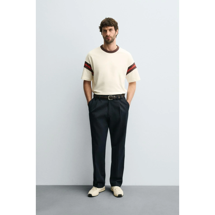 Майка в полоску с рельефным узором