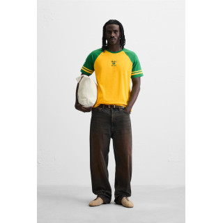 ФУТБОЛКА В СТИЛЕ КОЛОР-БЛОК С ВЫШИВКОЙ