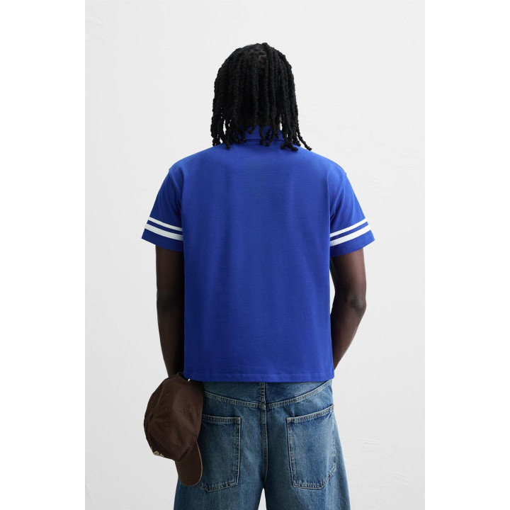 ПОЛО В СТИЛЕ КОЛОР-БЛОК С ПРИНТОМ «ФЛАГ»