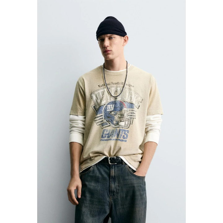 ФУТБОЛКА С ЭФФЕКТОМ ПОТЕРТОСТИ NFL NEW YORK GIANTS