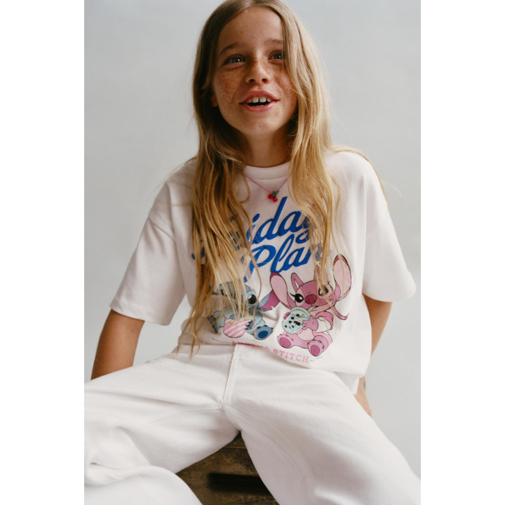 ФУТБОЛКА С ПРИНТОМ STITCH & ANGEL © DISNEY