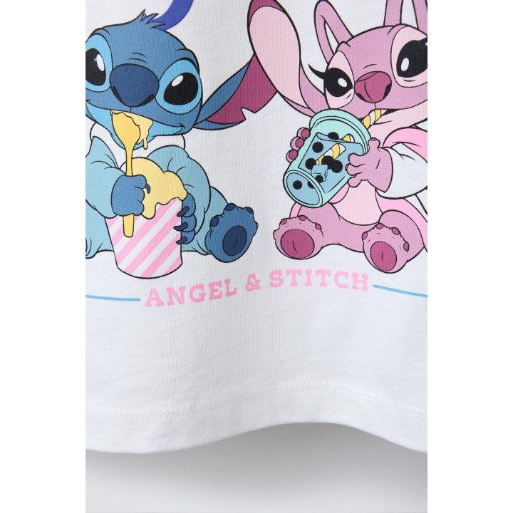 ФУТБОЛКА С ПРИНТОМ STITCH & ANGEL © DISNEY