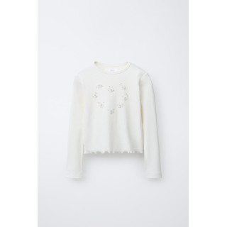 ФУТБОЛКА С ЦВЕТОЧНОЙ АППЛИКАЦИЕЙ