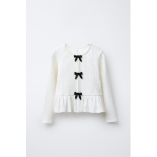 ФУТБОЛКА В РУБЧИК SOFT TOUCH С БАНТАМИ