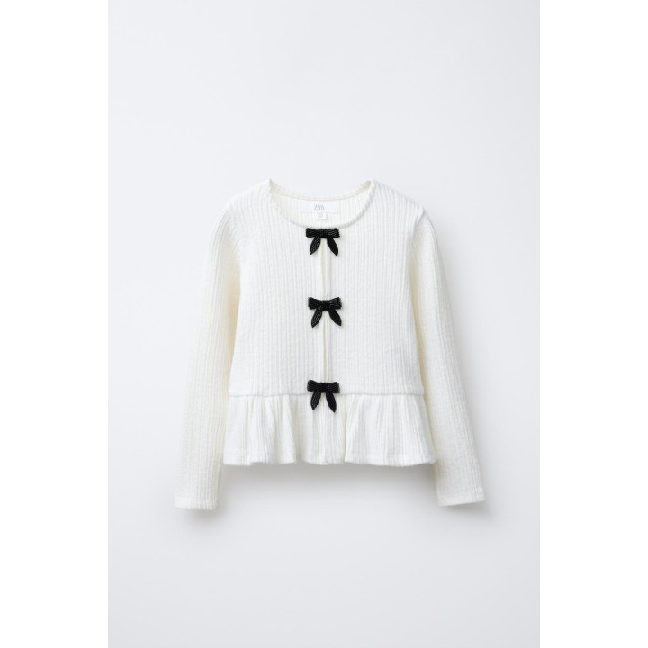 ФУТБОЛКА В РУБЧИК SOFT TOUCH С БАНТАМИ