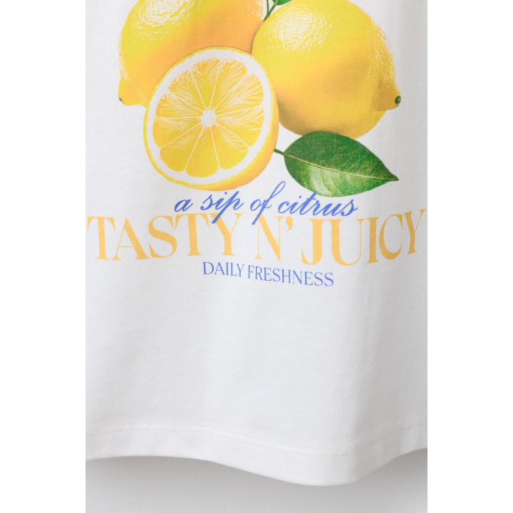 Пижама с полосками лимона для детей от 6 до 14 лет