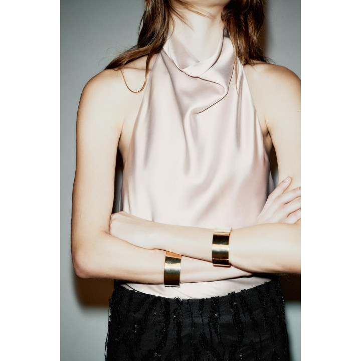 НАБОР ИЗ ДВУХ ЖЕСТКИХ МЕТАЛЛИЧЕСКИХ БРАСЛЕТОВ